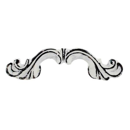 White Distressed Iron Bow Wardrobe Handle
